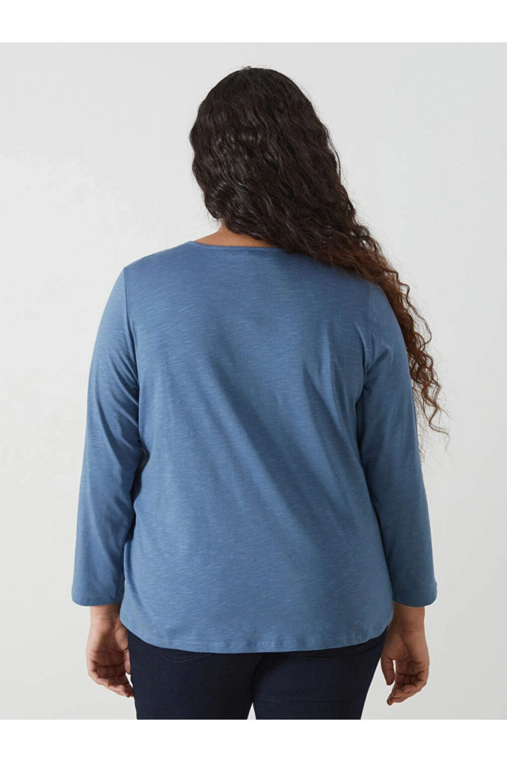 LCW Bisiklet Yaka Nakışlı Kadın Bluz