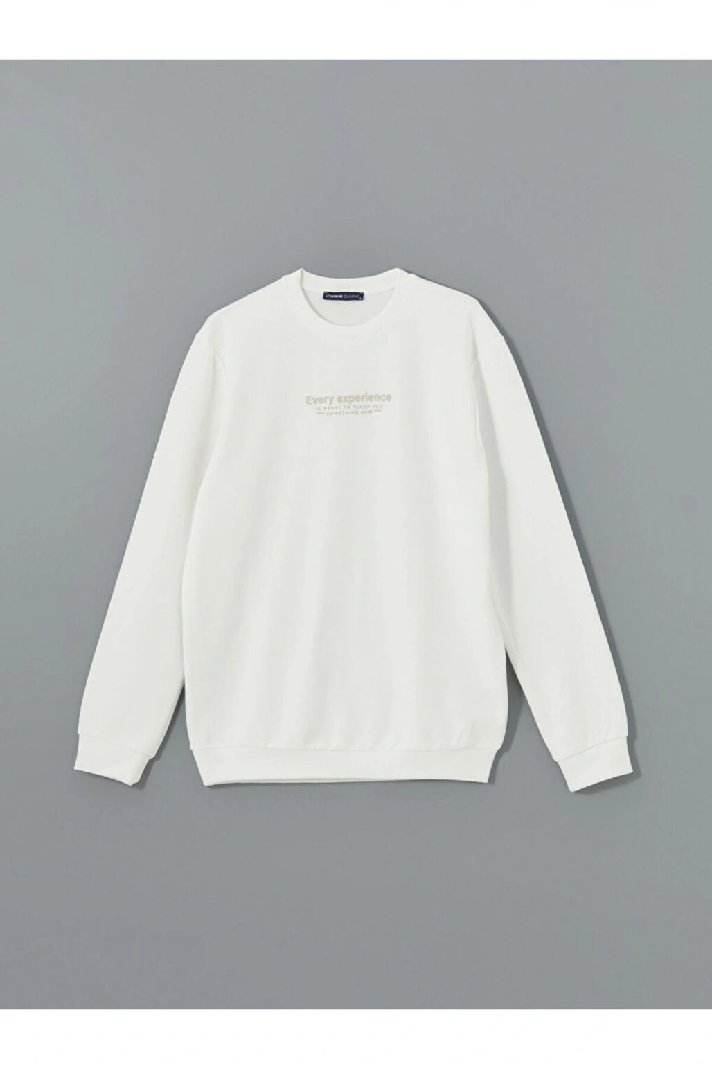 LCW Bisiklet Yaka Uzun Kollu Baskılı Erkek Kalın Sweatshirt