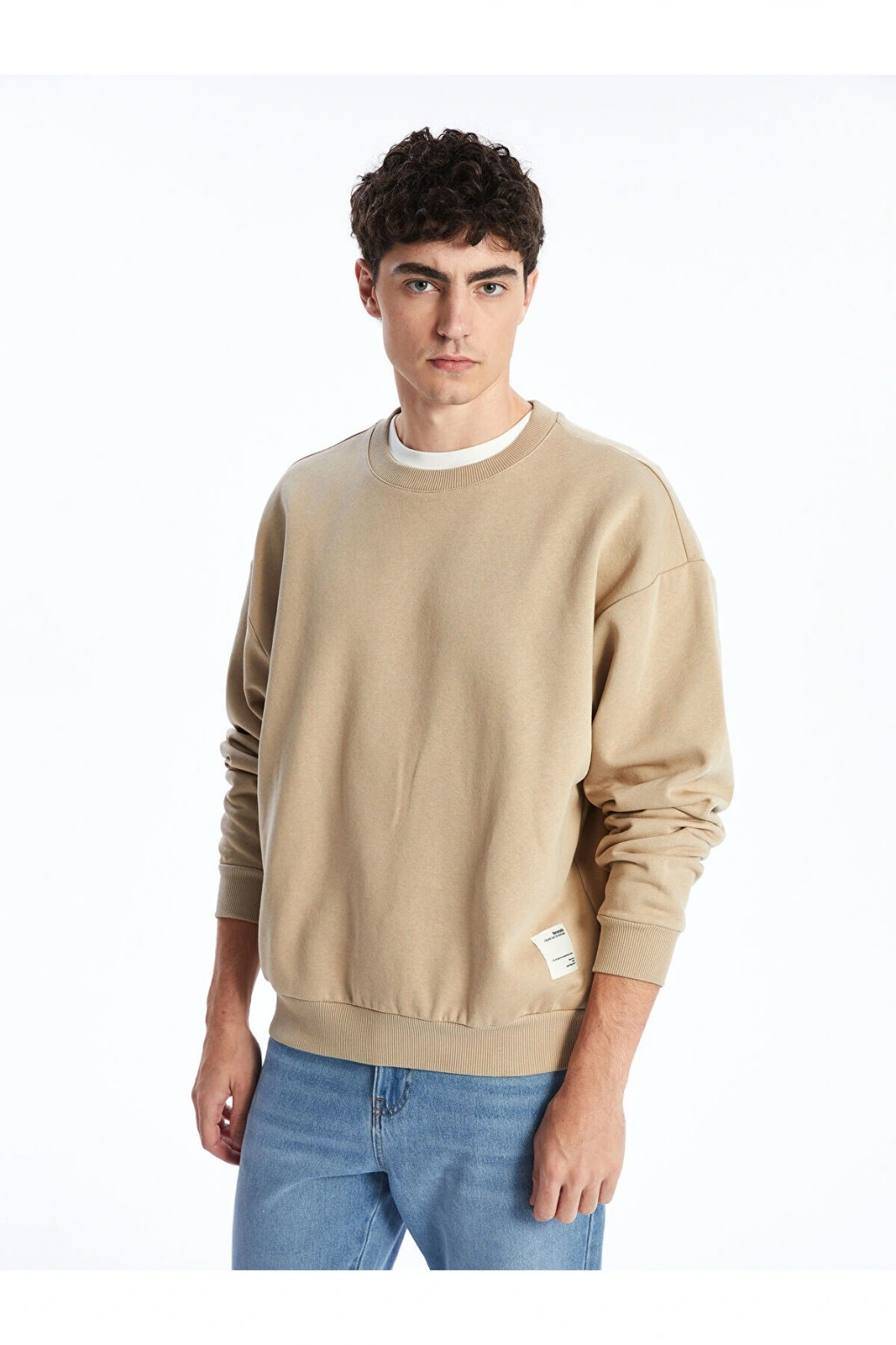 Lcw Bisiklet Yaka Uzun Kollu Baskılı Erkek Sweatshirt