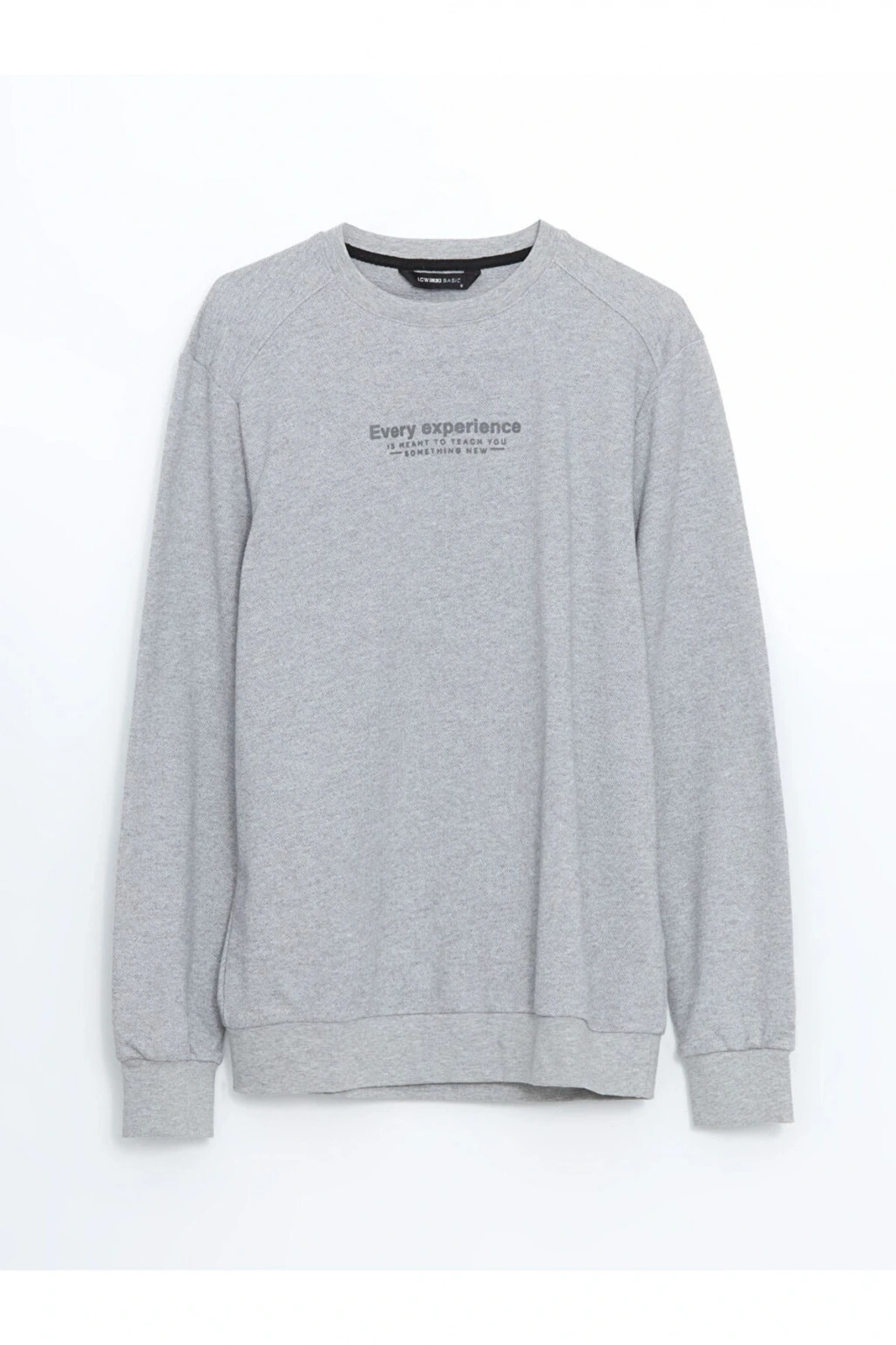 LCW Bisiklet Yaka Uzun Kollu Baskılı Erkek Sweatshirt