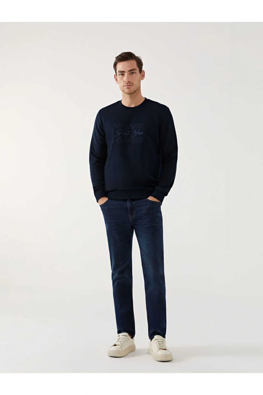 LCW Bisiklet Yaka Uzun Kollu Erkek Sweatshirt