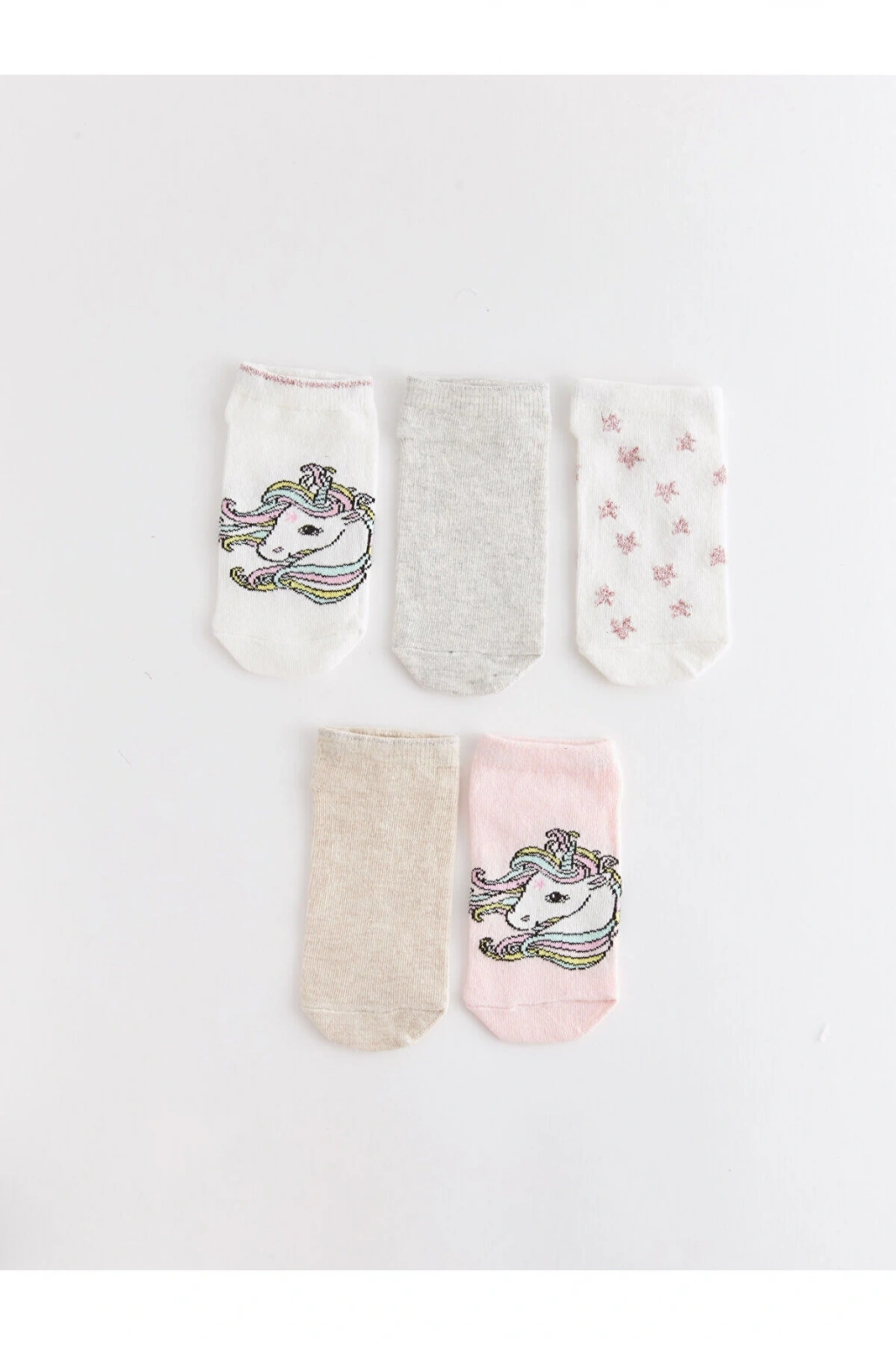 LCW Desenli Kız Çocuk Patik Çorap 5li