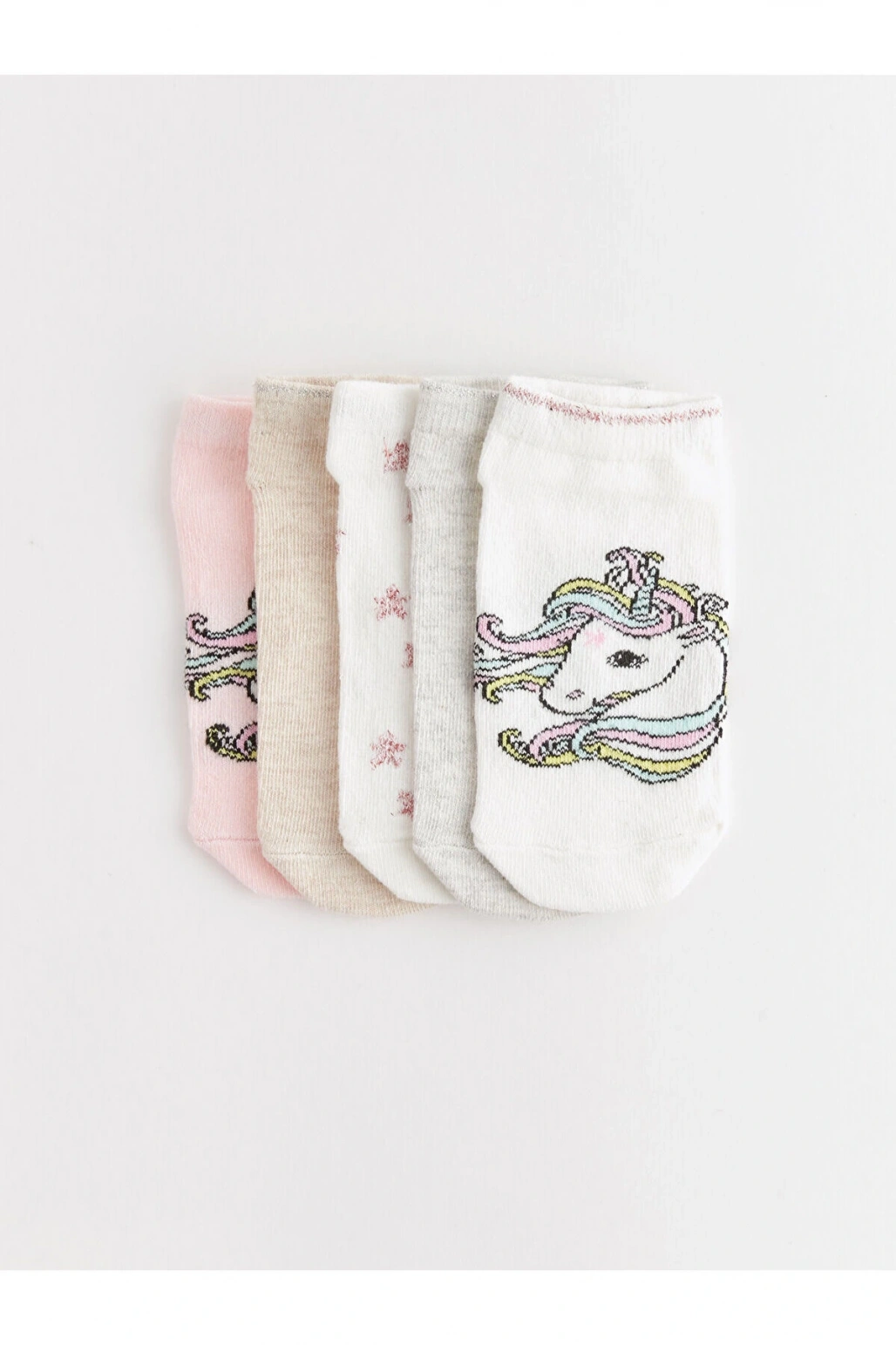 LCW Desenli Kız Çocuk Patik Çorap 5li