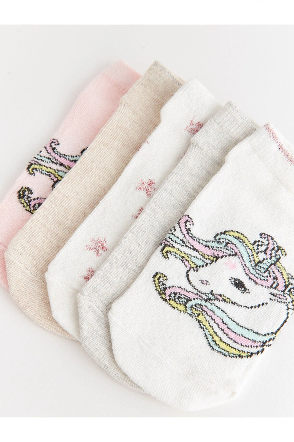 LCW Desenli Kız Çocuk Patik Çorap 5li
