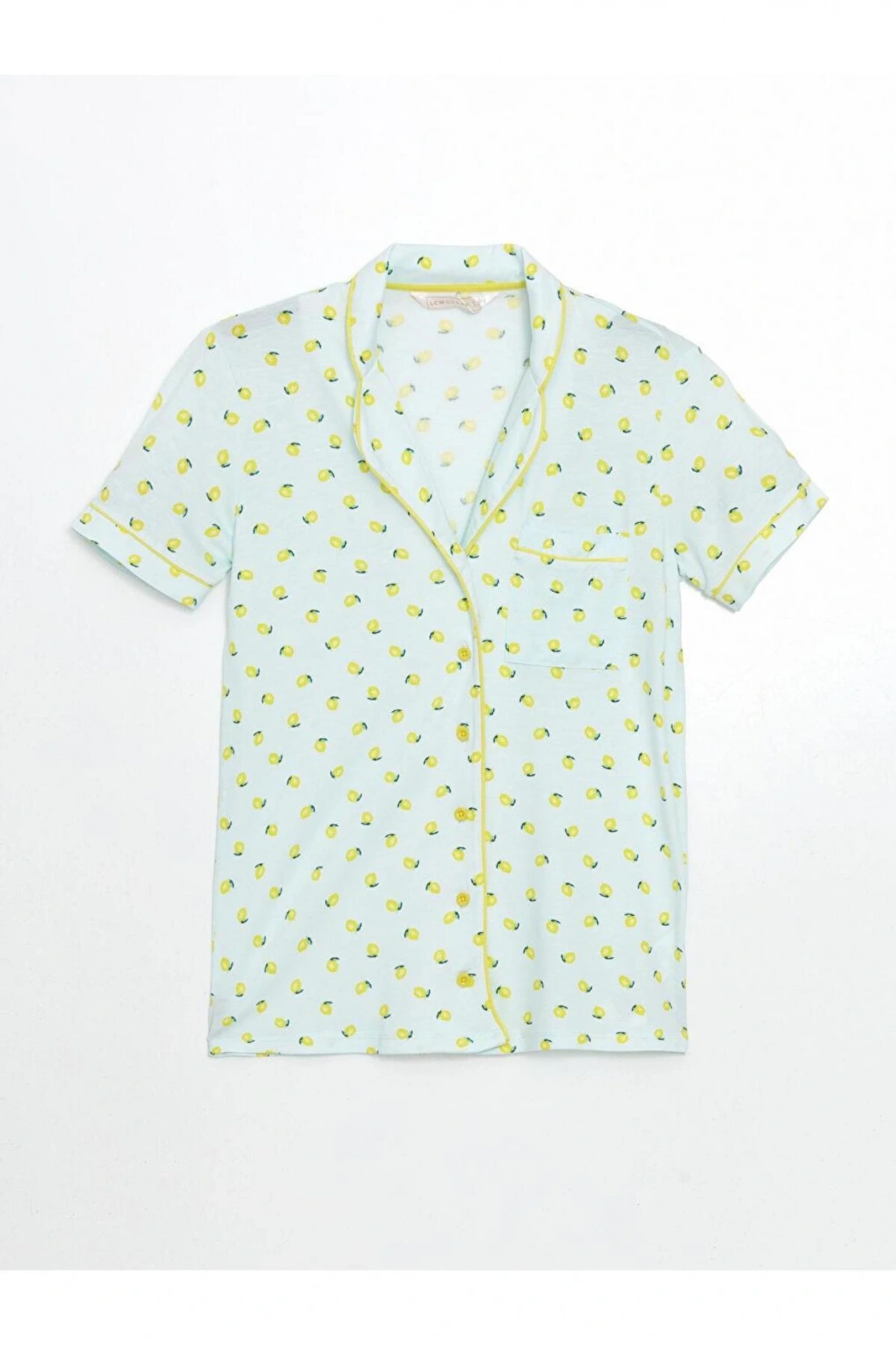 LCW DREAM Gömlek Yaka Baskılı Kadın Pijama Takımı