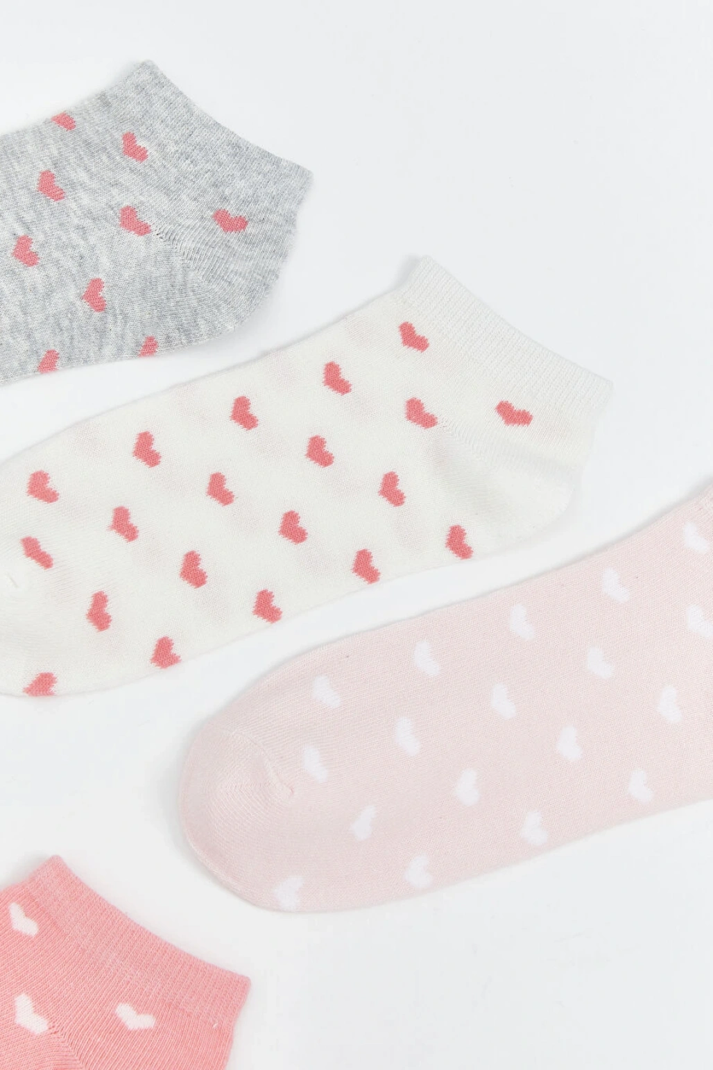 LCW DREAM Gri Kalp Desenli Kadın Patik Çorap 5li