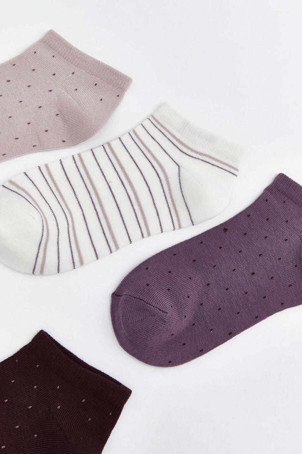LCW DREAM Mor Desenli Kadın Patik Çorap 5 li