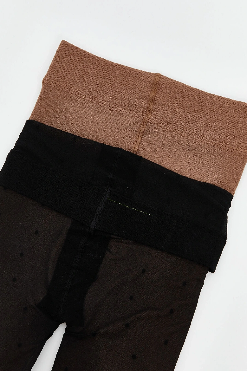 LCW DREAM Siyah Çift Katlı Puantiyeli Kadın Külotlu Çorap