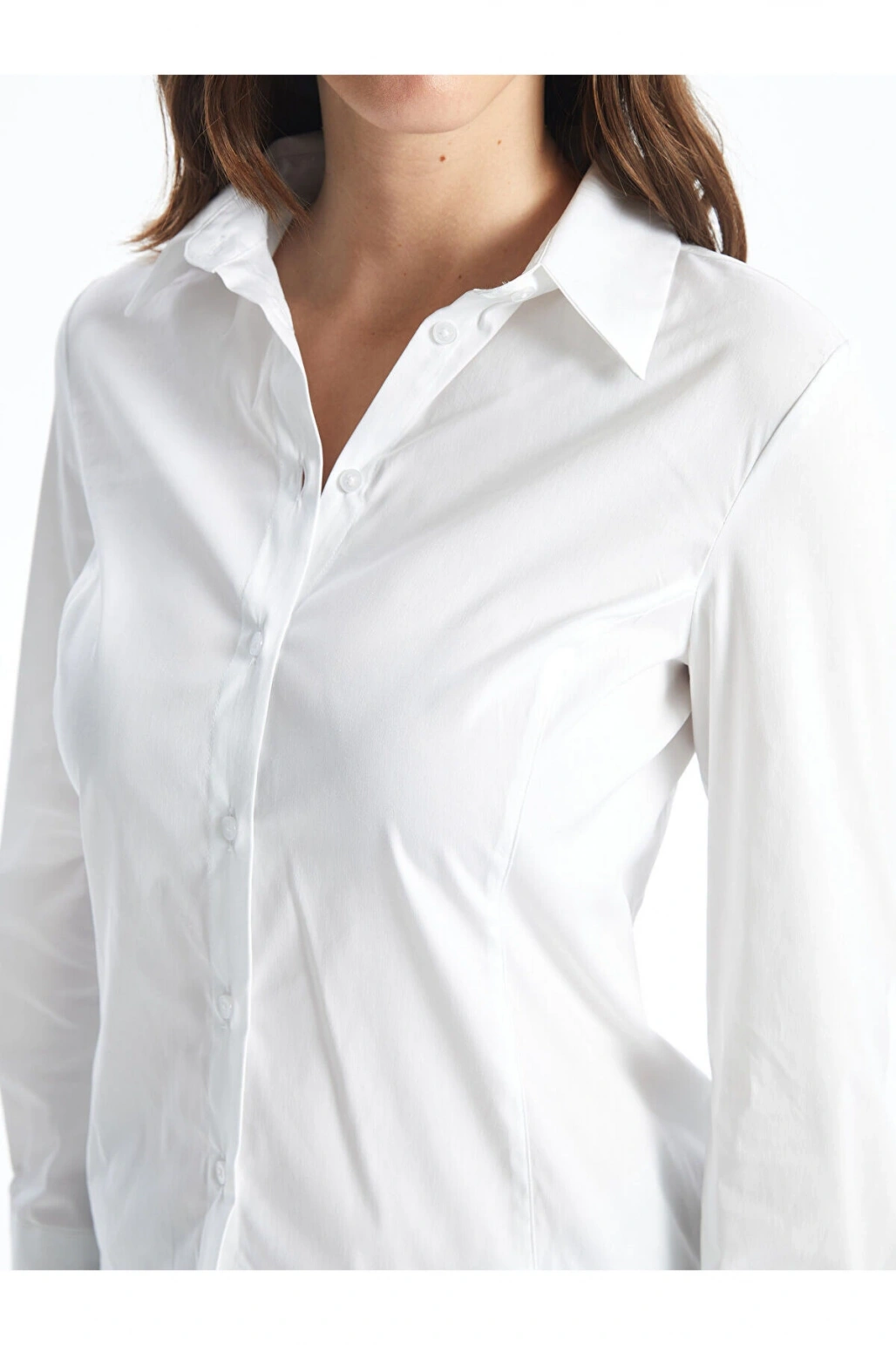 Lcw Düz Uzun Kollu Kadın Gömlek