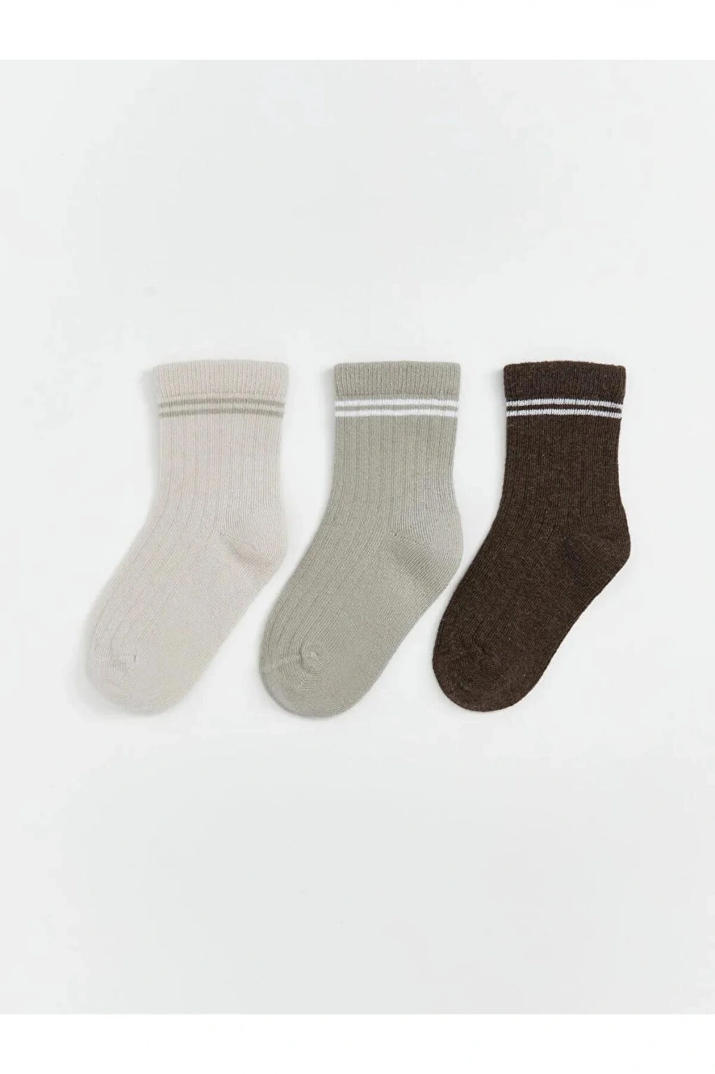 LCW ECOGri Erkek Bebek Soket Çorap 3lü