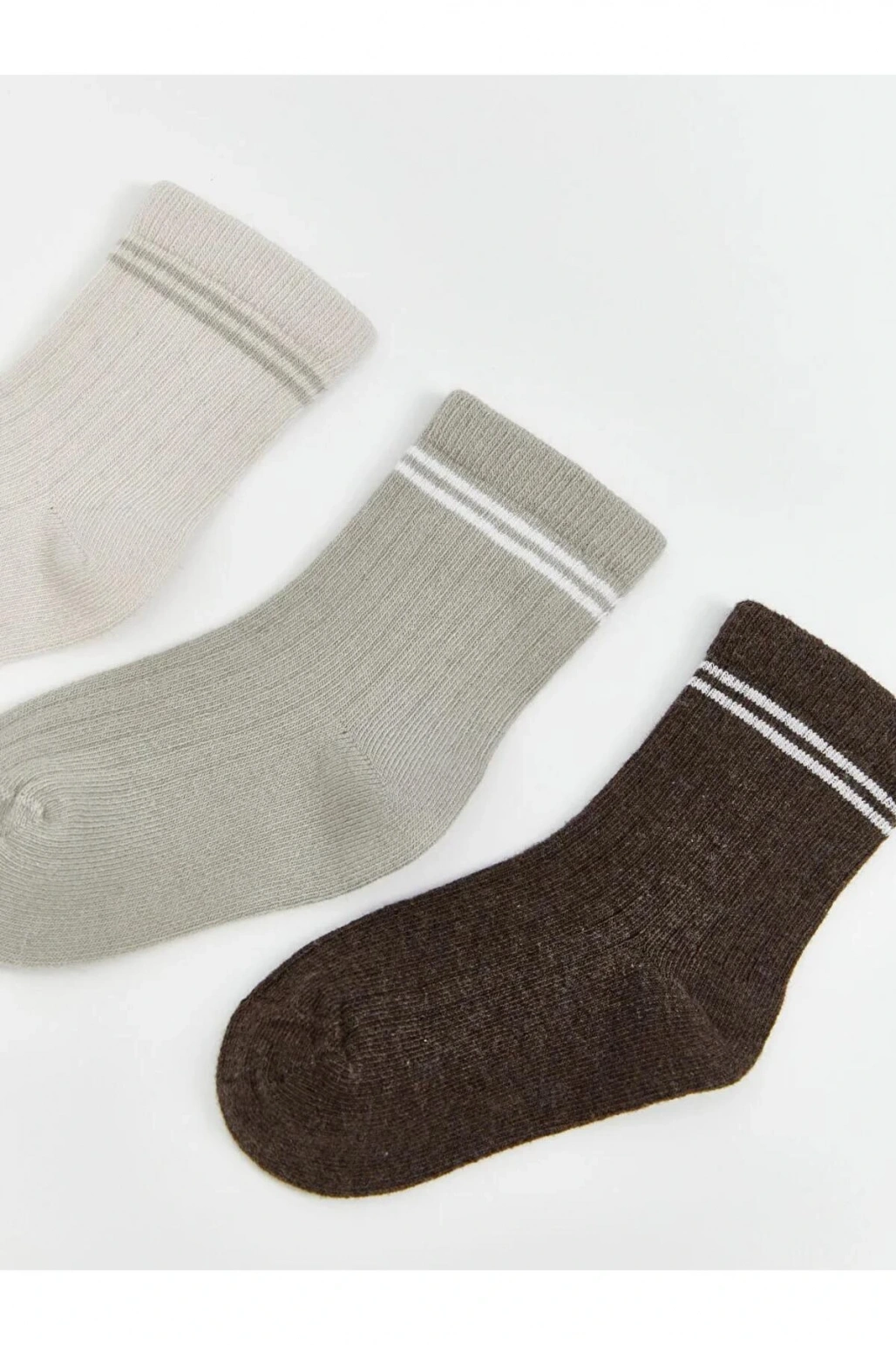 LCW ECOGri Erkek Bebek Soket Çorap 3lü