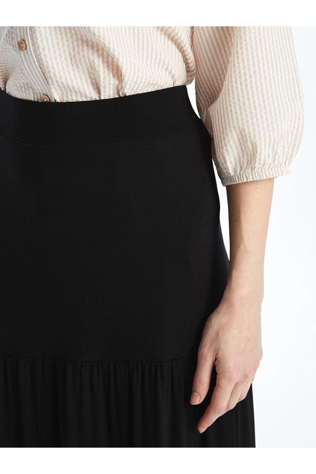 LCW Grace Beli Lastikli Düz A Kesim Kadın Etek