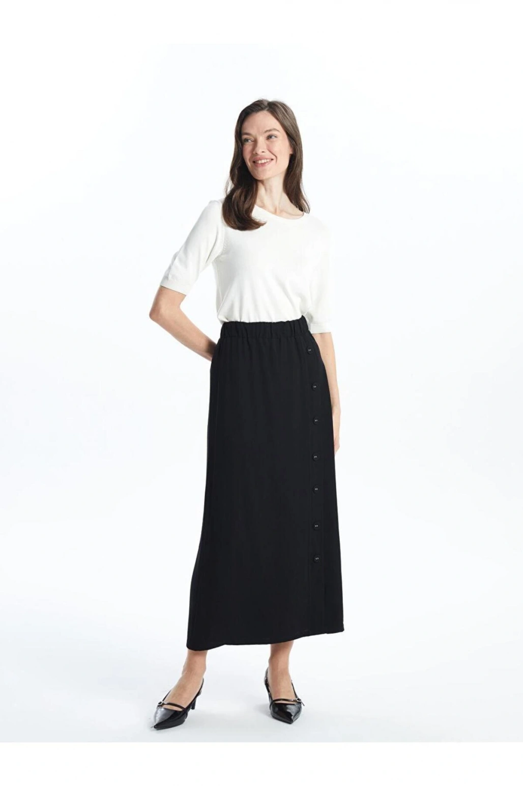 LCW Grace Beli Lastikli Kadın Etek