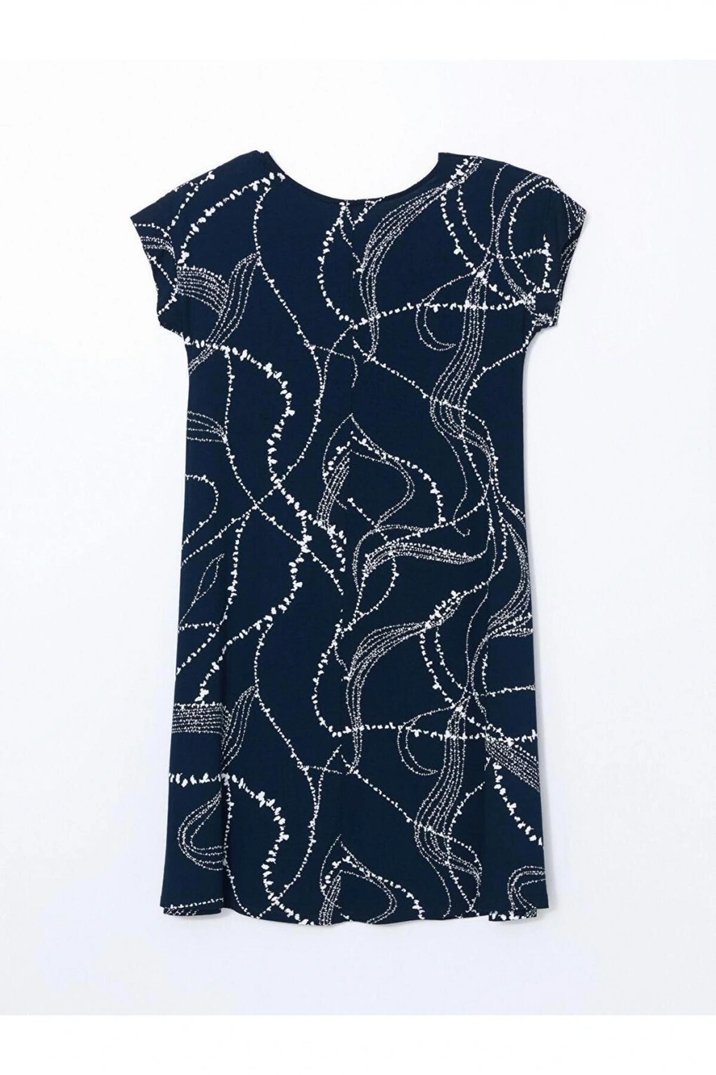 LCW Grace Bisiklet Yaka Desenli Kadın Elbise
