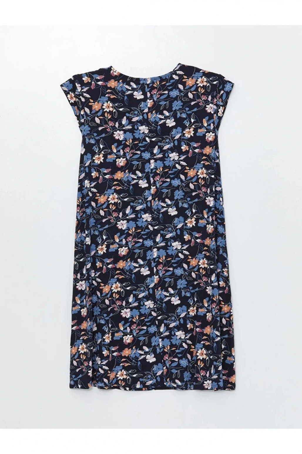 LCW Grace Bisiklet Yaka Desenli Kısa Kollu Kadın Elbise