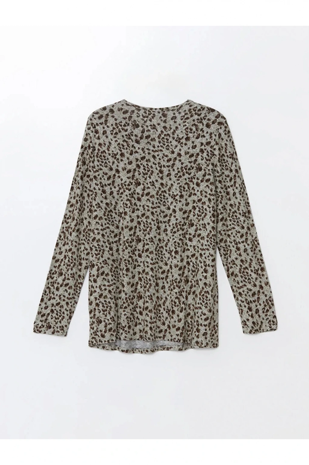 LCW Grace Bisiklet Yaka Desenli Uzun Kollu Kadın Bluz