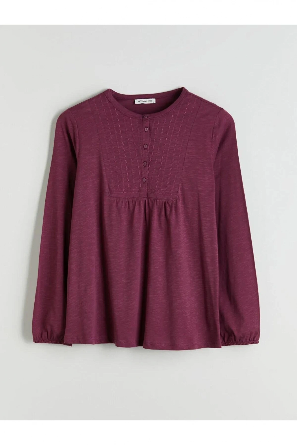 LCW Grace Bisiklet Yaka Nakışlı Bluz (W5)