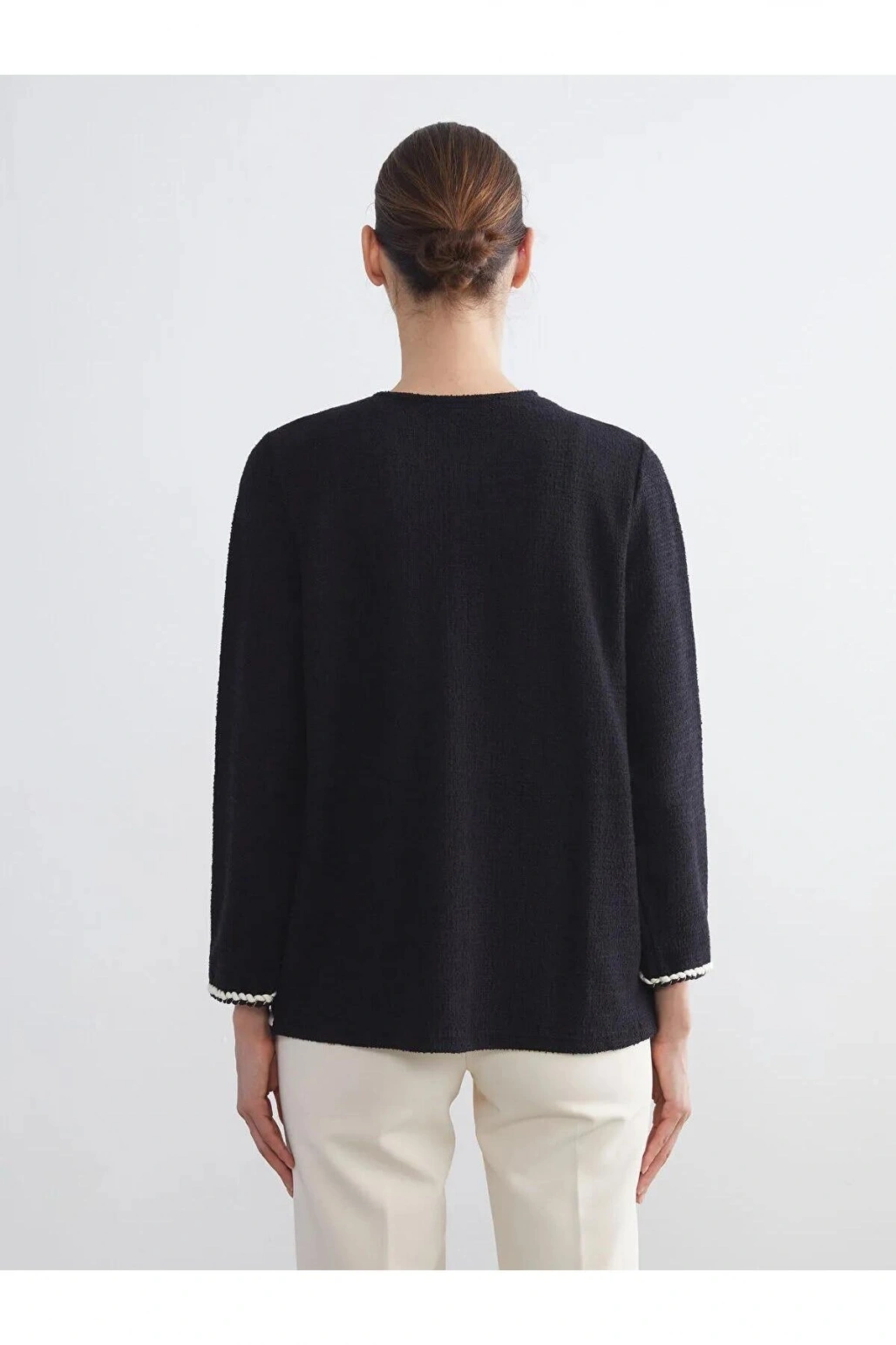 LCW Grace Bisiklet Yaka Nakışlı Kadın Hırka (W5)