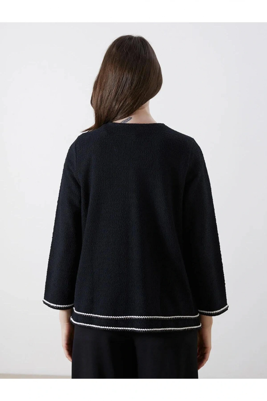 LCW Grace Bisiklet Yaka Nakışlı Kadın Hırka (W5)