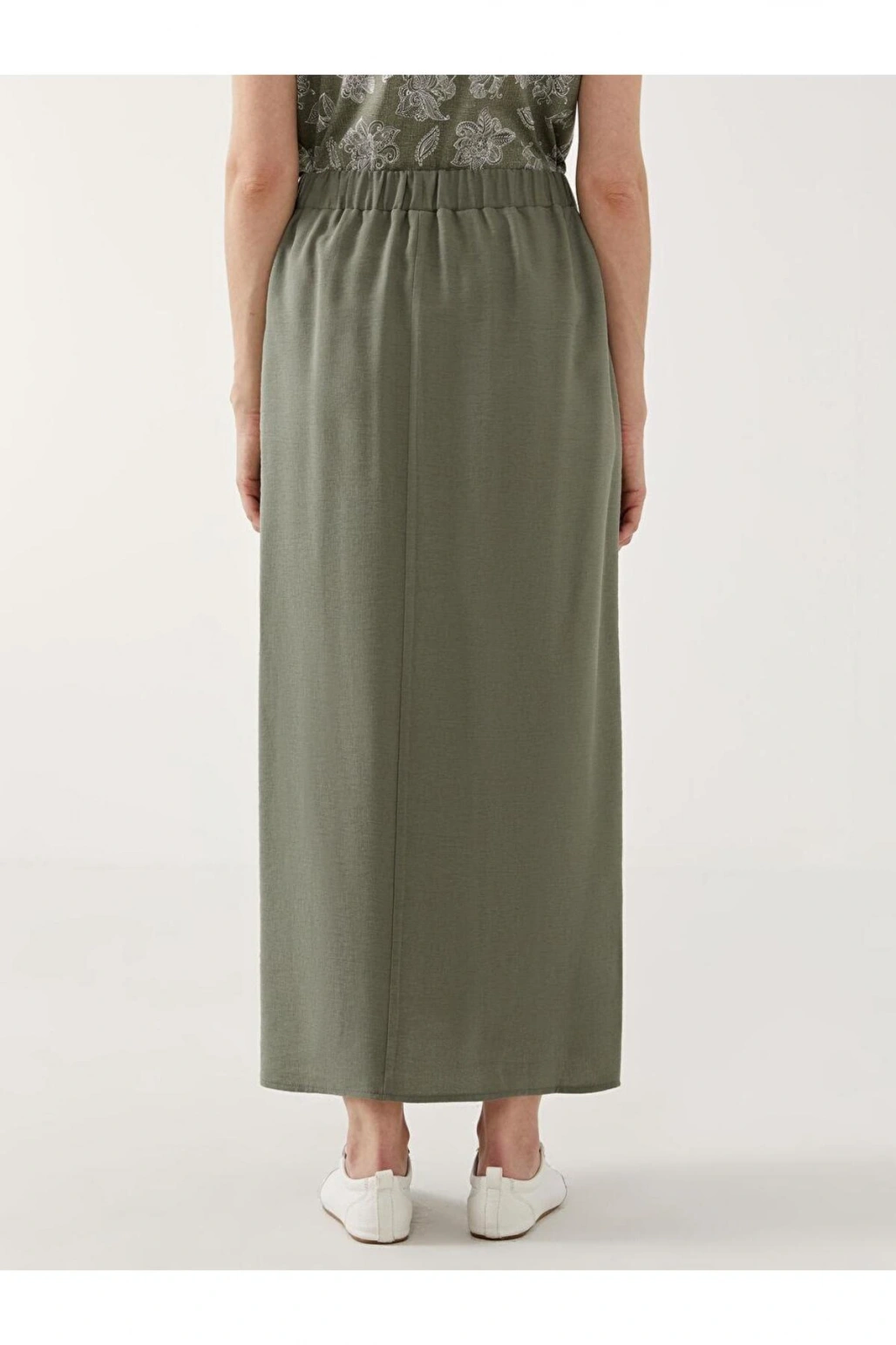 LCW Grace Haki Beli Lastikli Kadın Etek