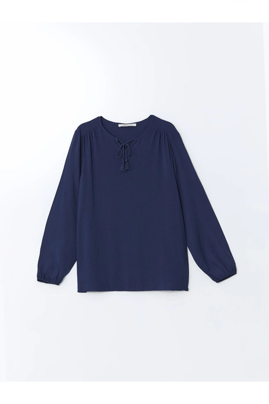 LCW Grace Lacivert Bağlamalı Yaka Kadın Bluz