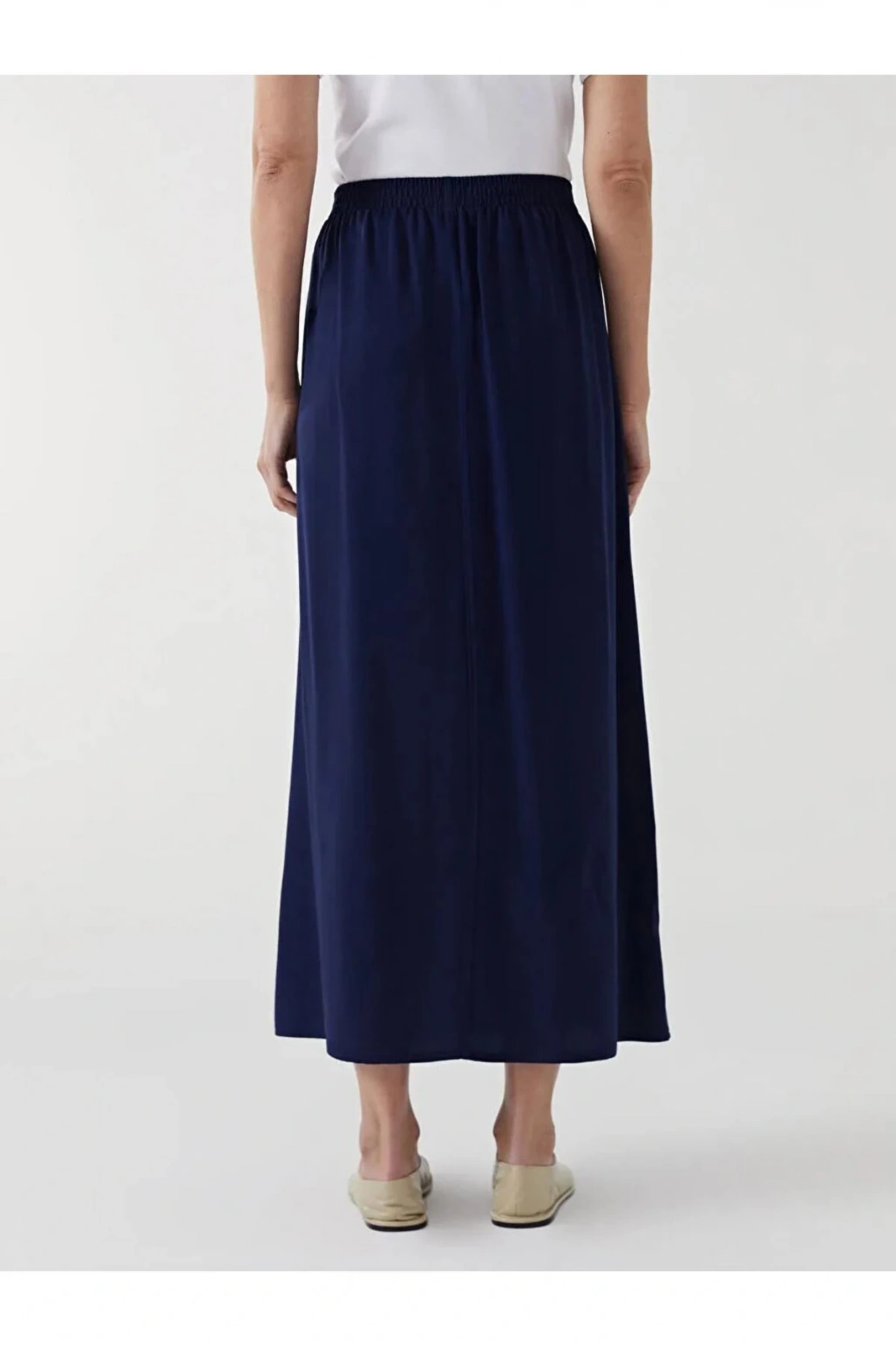 LCW Grace Lacivert Beli Lastikli Kadın Etek