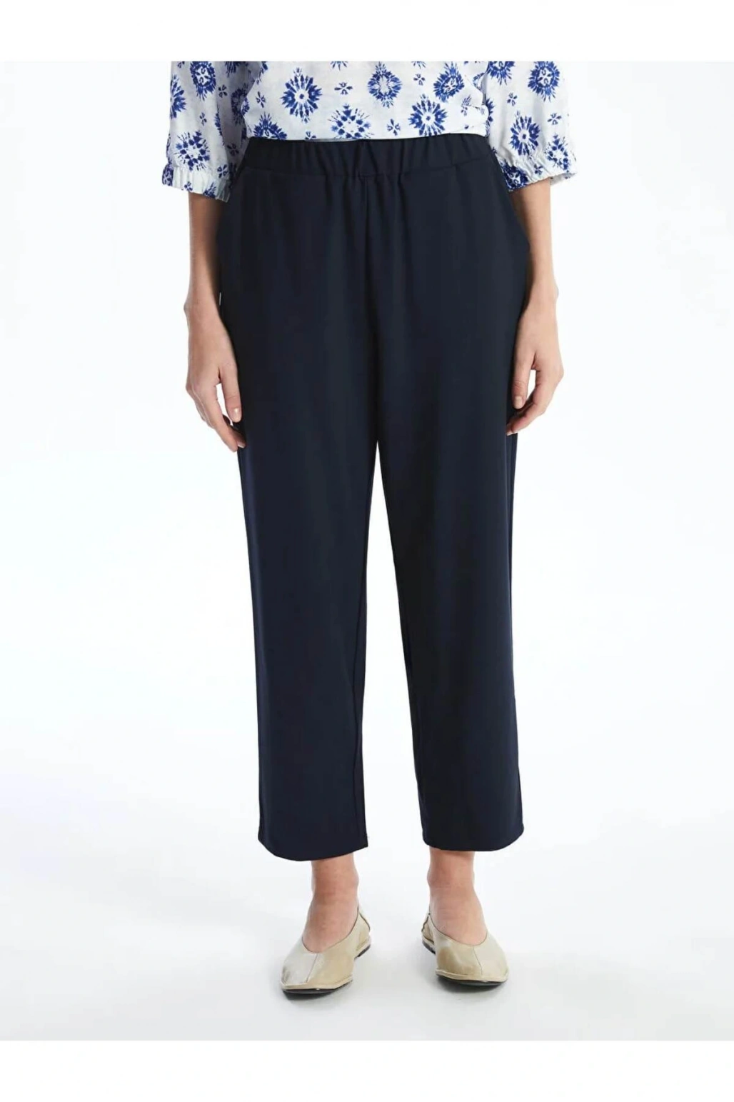 LCW Grace Lacivert Beli Lastikli Kadın Pantolon