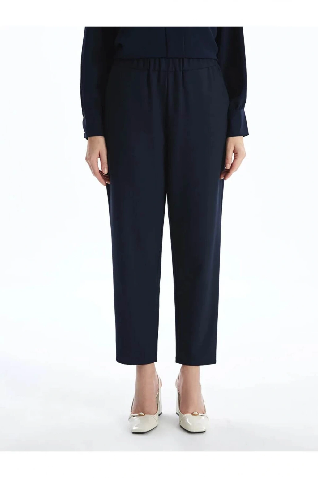 LCW Grace Lacivert Beli Lastikli Kadın Pantolon