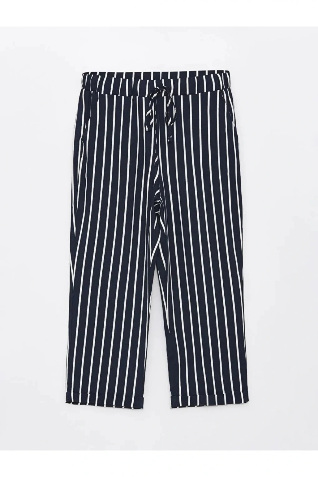 LCW Grace Mavi Beli Lastikli Çizgili Kadın Kapri