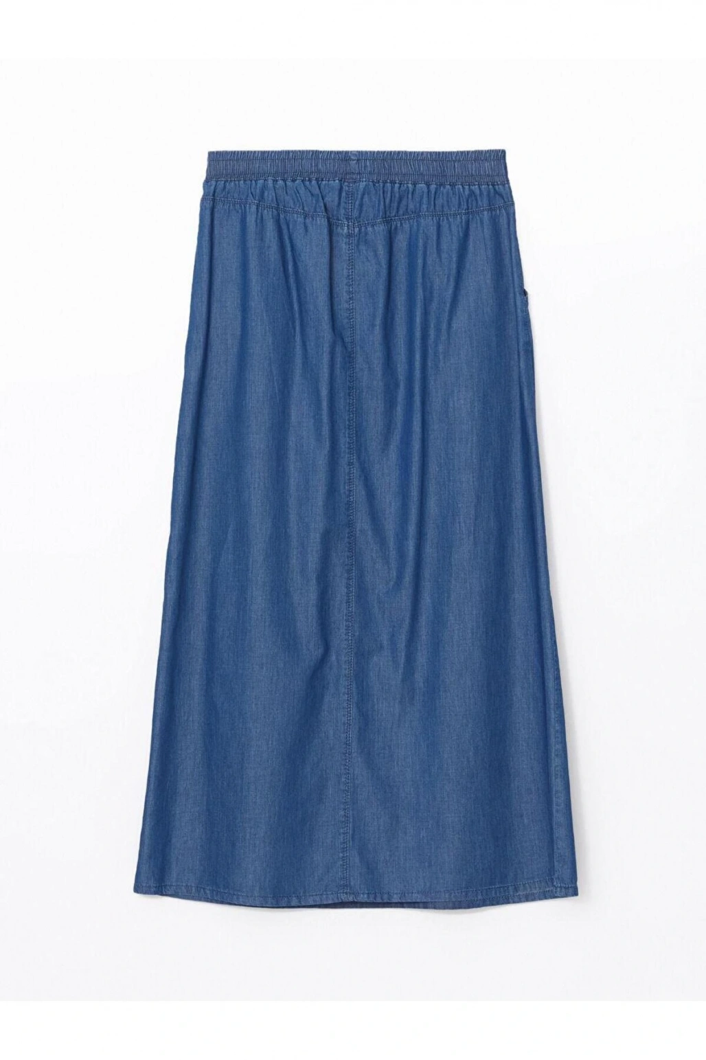 LCW Grace Mavi Beli Lastikli Kadın Jean Etek