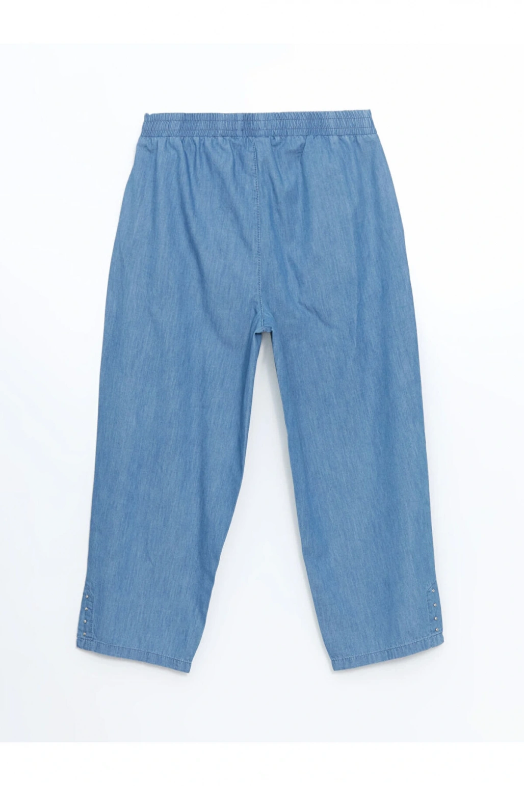 LCW Grace Mavi Beli Lastikli Kadın Jean Kapri