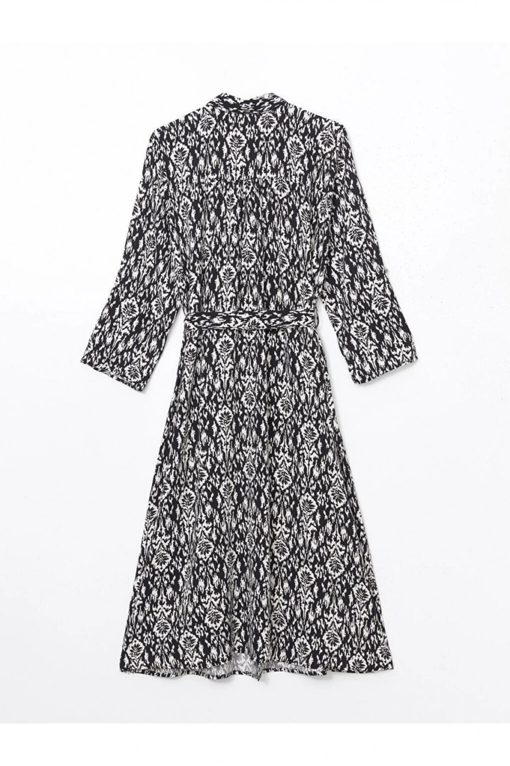 LCW Grace Siyah Desenli Kadın Gömlek Elbise