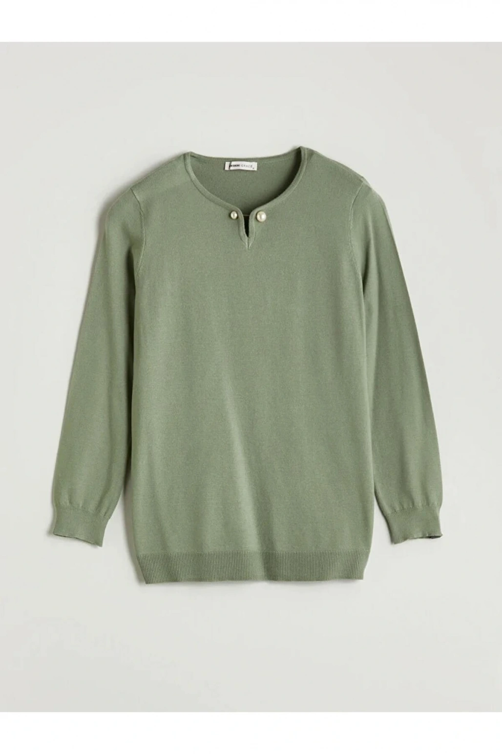 LCW GraceHaki Bisiklet Yaka Kadın Triko Kazak