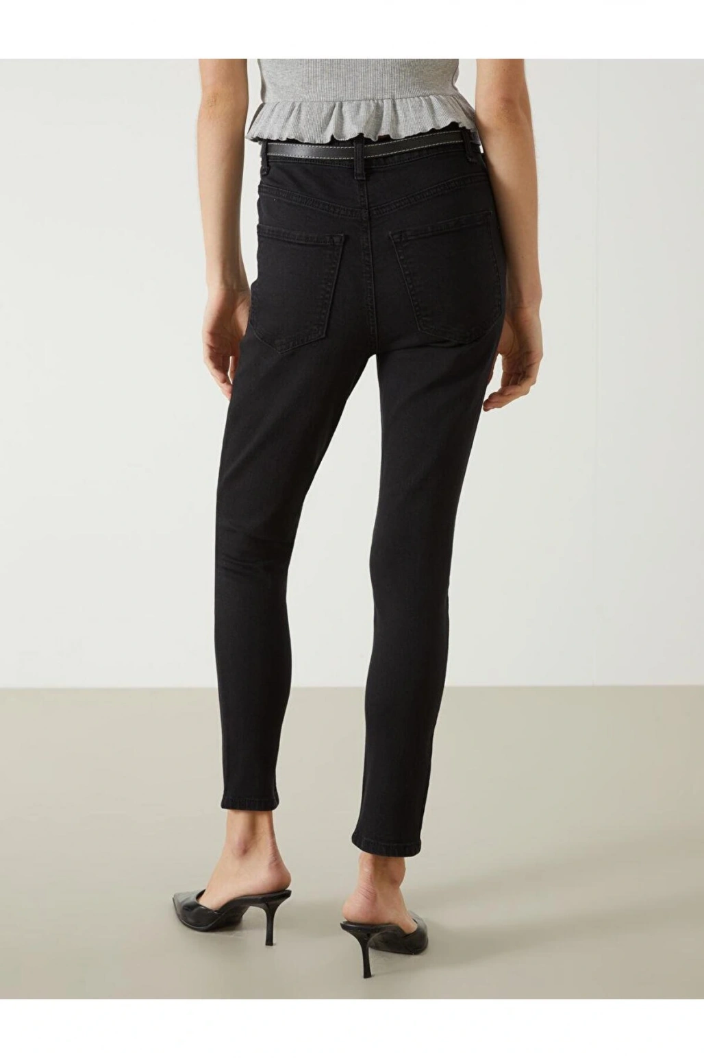 LCW Jeans Beli Kemerli Jüpiter Süper Skinny Fit Kadın Jean Pantolon