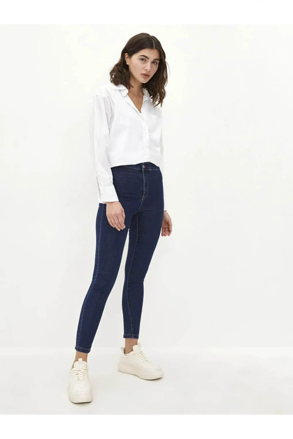 LCW Jeans Indigo Yüksek Bel Jüpiter Süper Skinny Fit Kadın Jean Pantolon