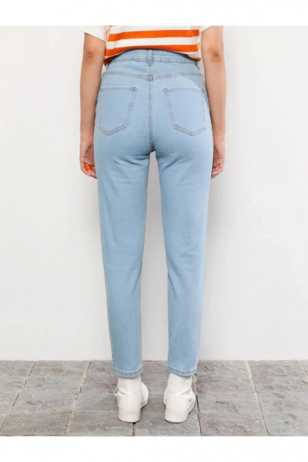 LCW Jeans İndigo Yüksek Bel Slim Fit Kadın Jean Pantolon