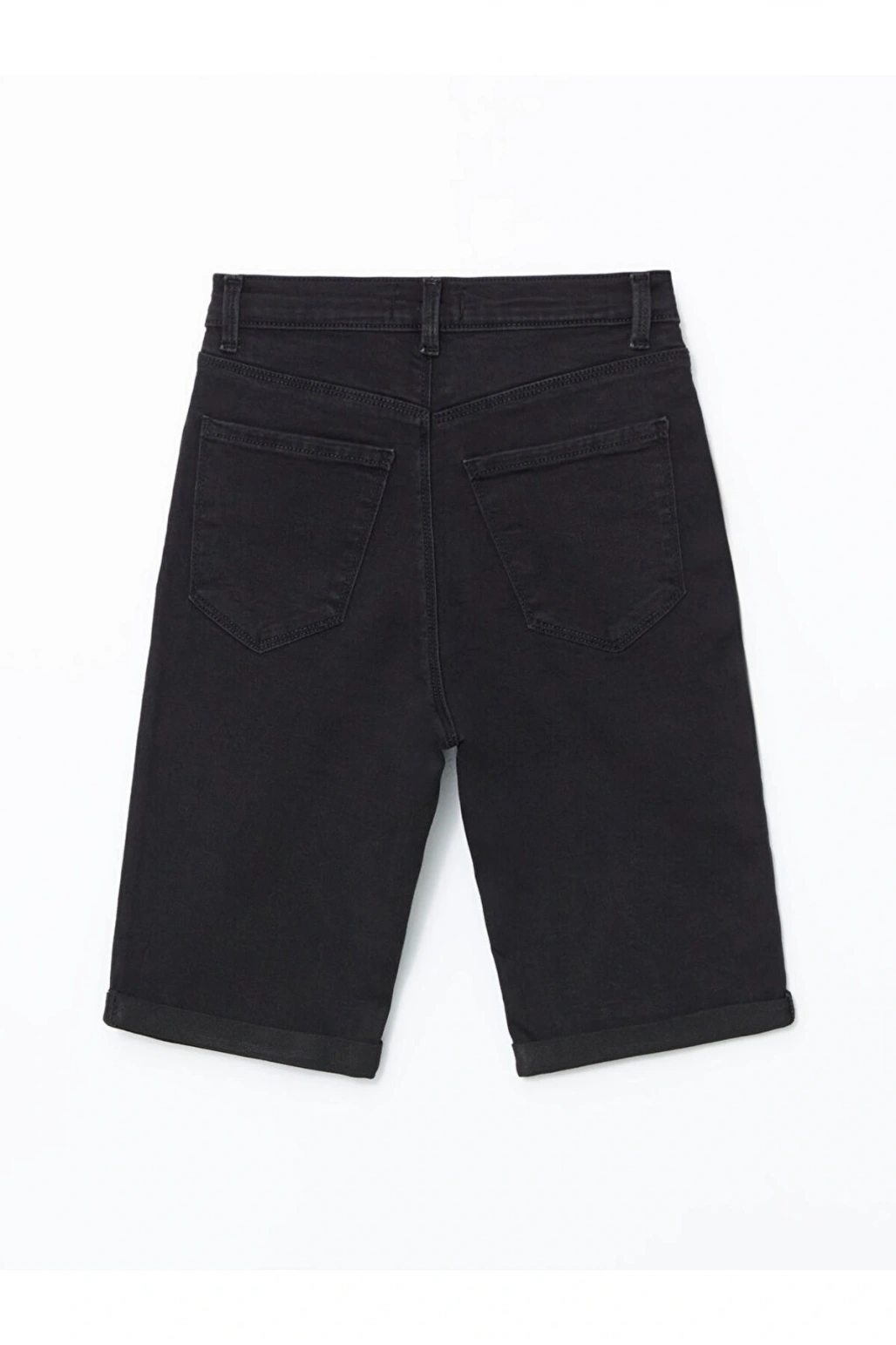 LCW Jeans Siyah Dar Fit Kadın Jean Şort