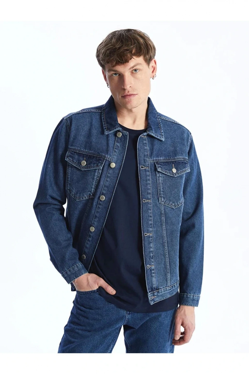 LCW JeansIndigo Standart Kalıp Erkek Jean Ceket