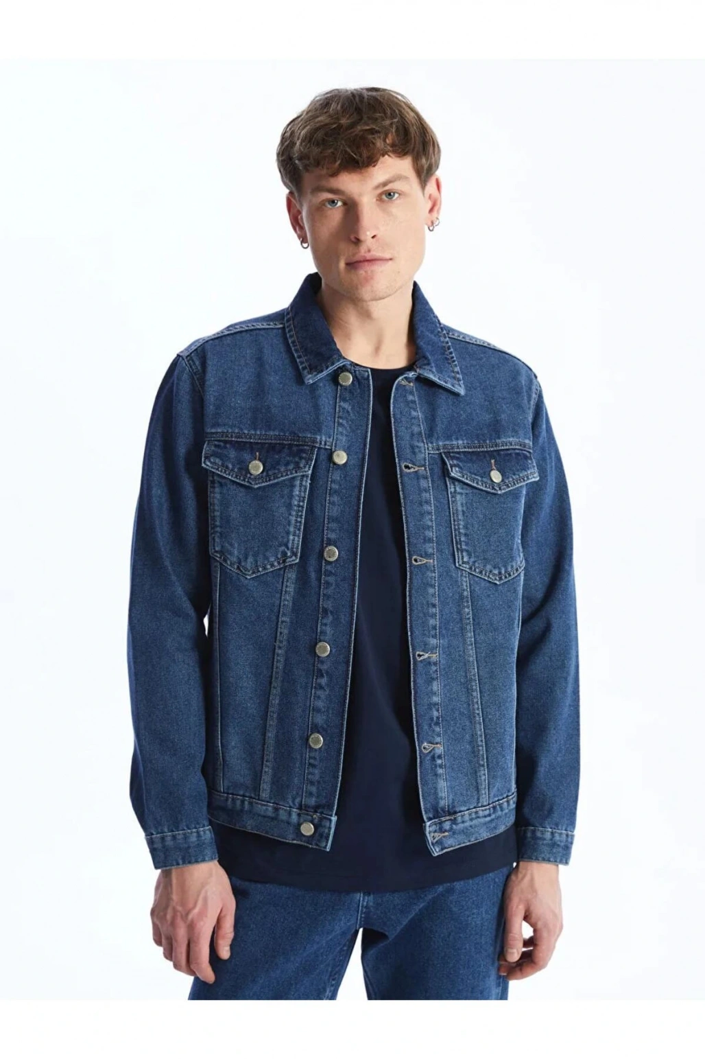 LCW JeansIndigo Standart Kalıp Erkek Jean Ceket