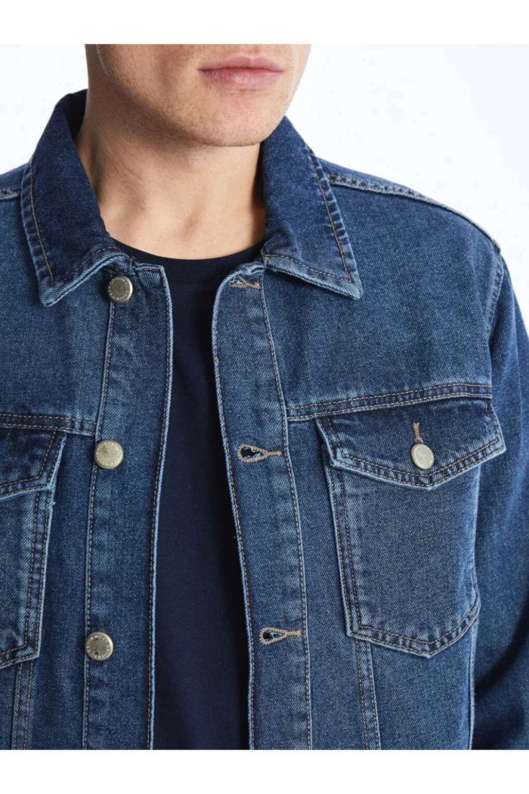 LCW JeansIndigo Standart Kalıp Erkek Jean Ceket