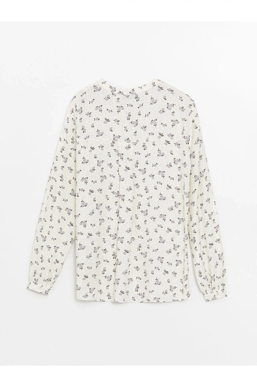 LCW Kaçık Yaka Desenli Uzun Kollu Kadın Bluz