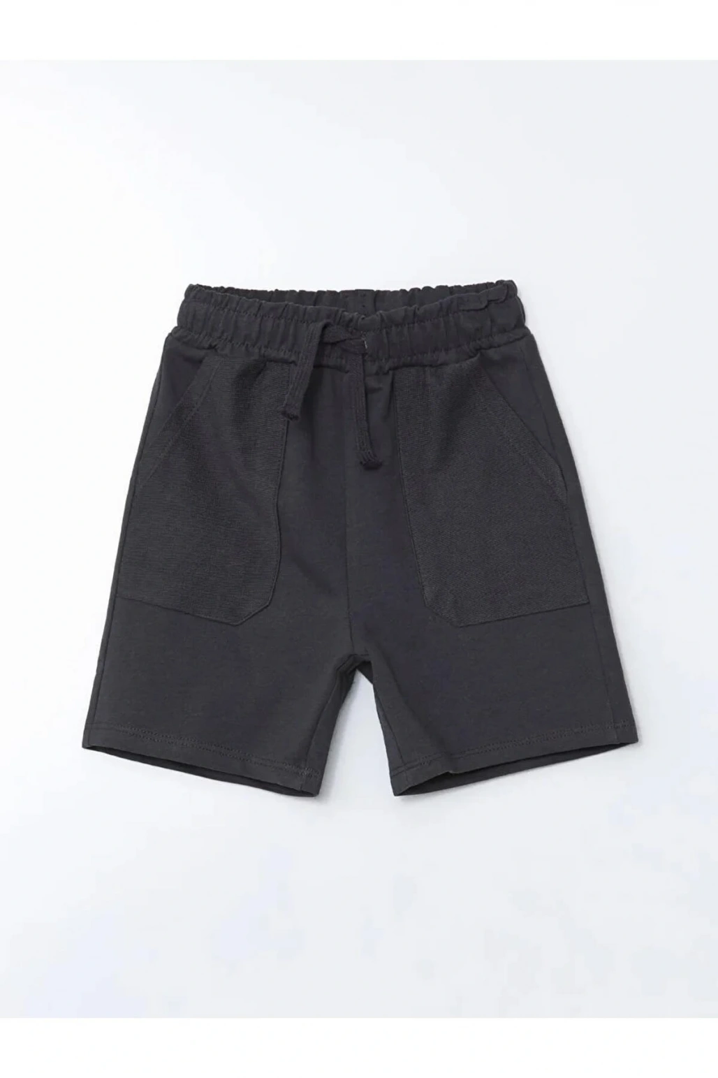 LCW Kids Antrasit Basic Beli Lastikli Pamuklu Erkek Çocuk Şort