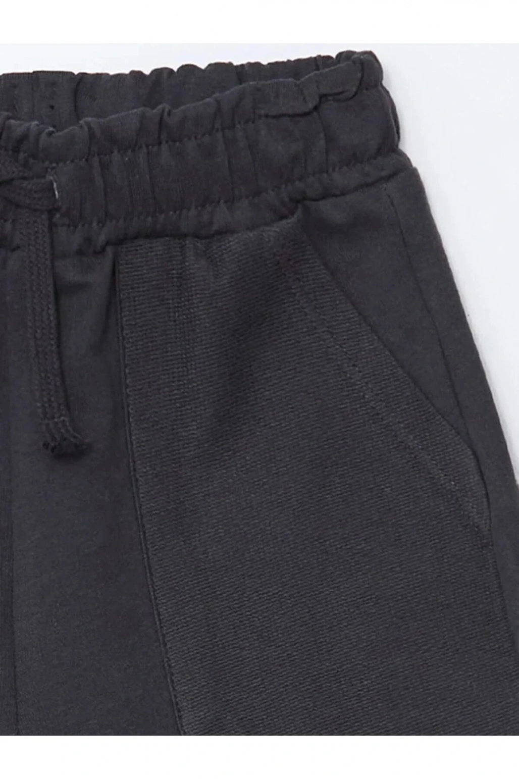 LCW Kids Antrasit Basic Beli Lastikli Pamuklu Erkek Çocuk Şort