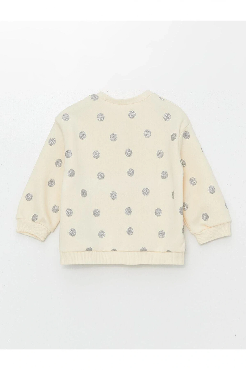 LCW Kids Baskılı Bisiklet Yaka Kalın Baskılı Kız Bebek Sweatshirt