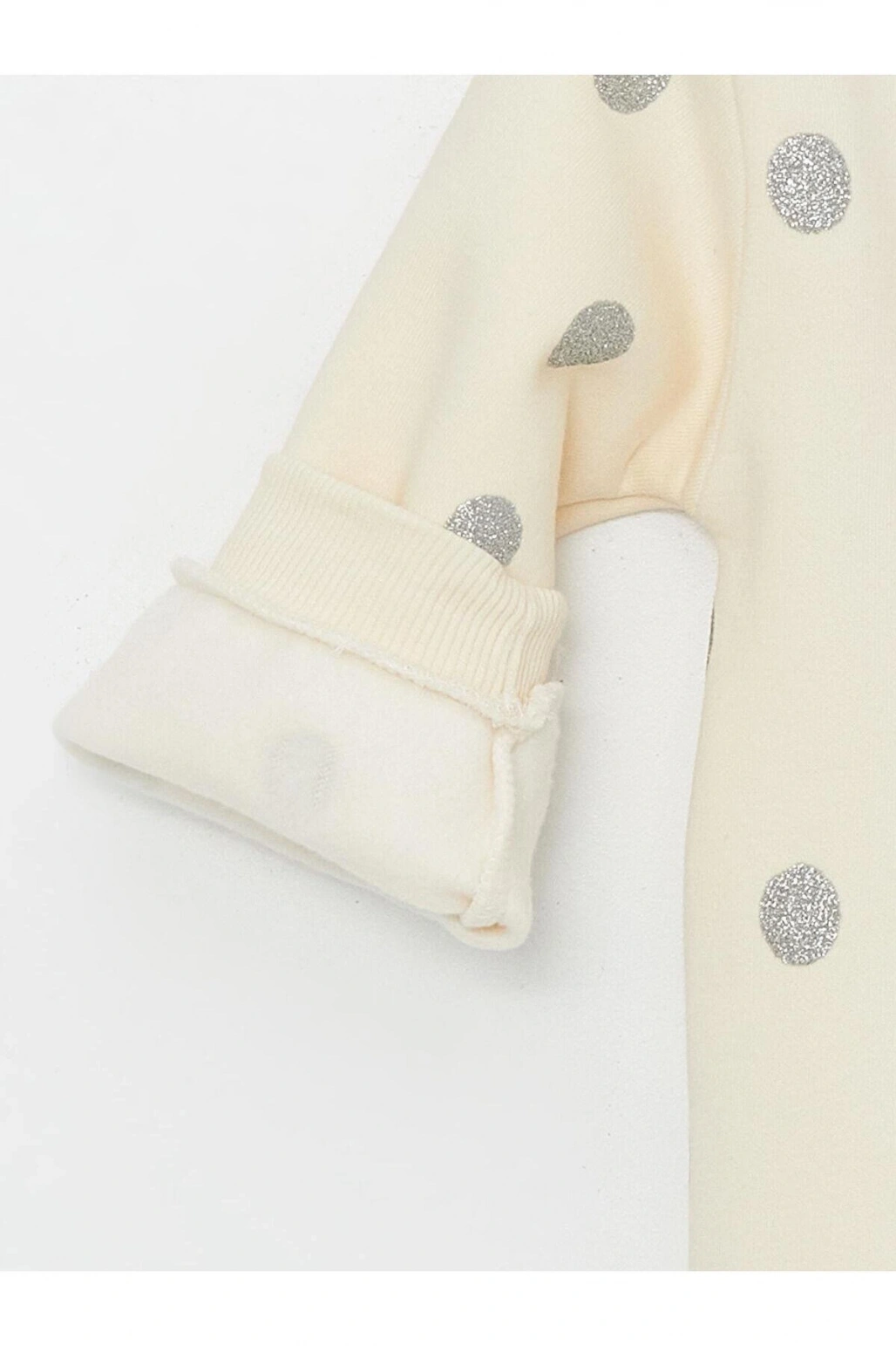 LCW Kids Baskılı Bisiklet Yaka Kalın Baskılı Kız Bebek Sweatshirt