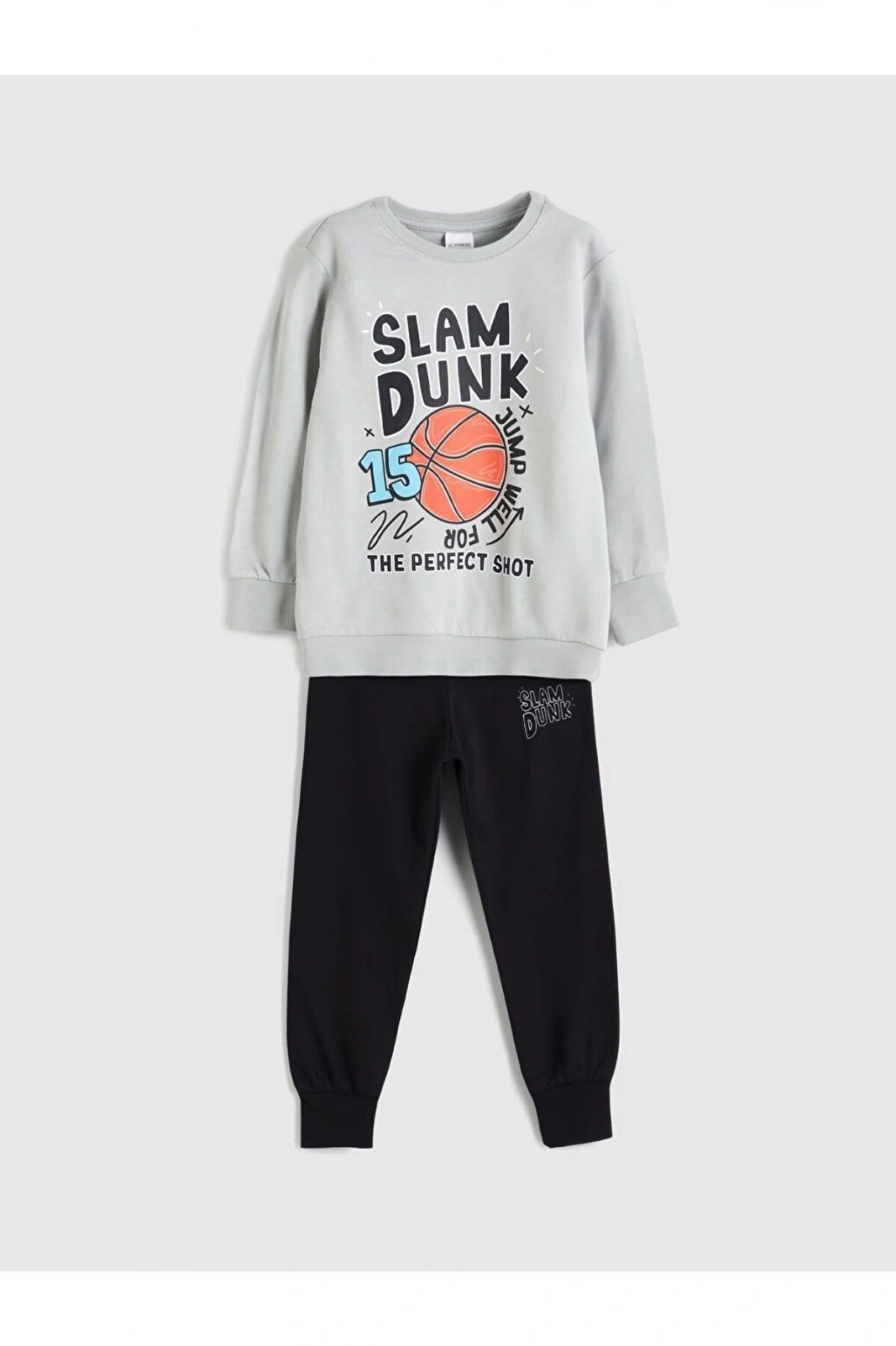 LCW Kids Baskılı Erkek Çocuk Sweatshirt ve Eşofman Alt 2li