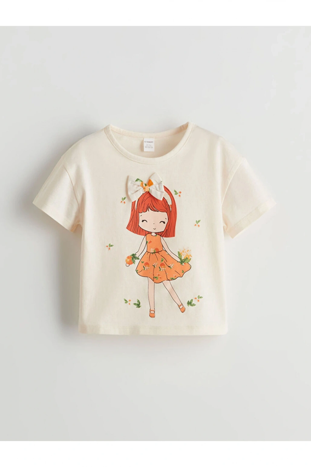 LCW Kids Baskılı Kız Çocuk Tişört ve Tütülü Etek 2li