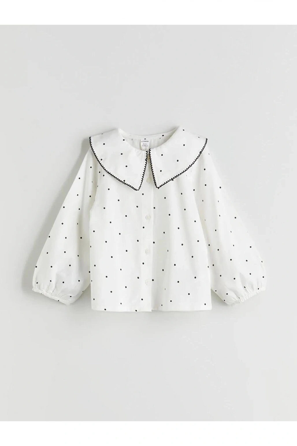 LCW Kids Bebe Yaka Puantiye Kız Çocuk Bluz (W5)