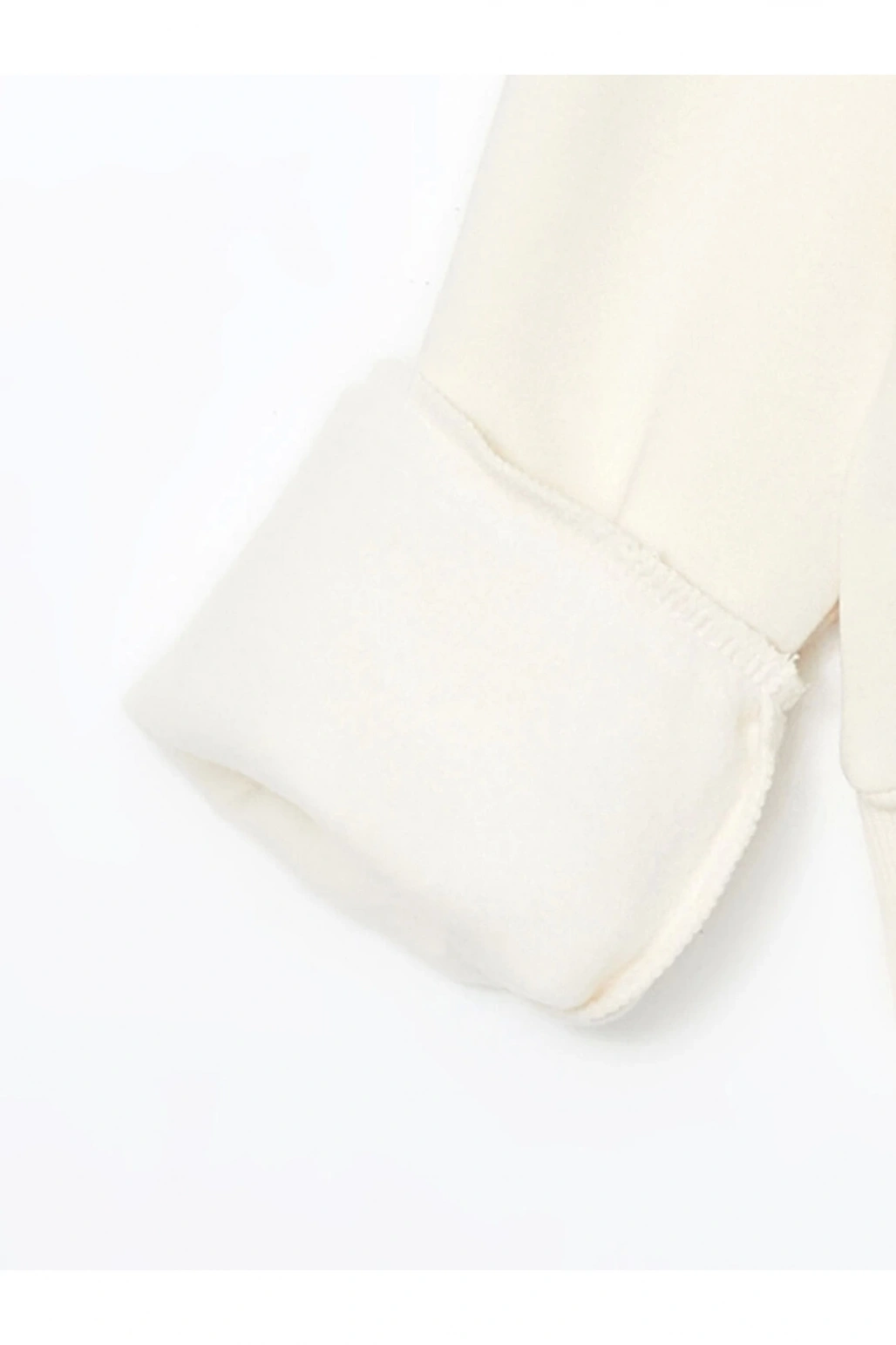 Lcw Kids Bej Bisiklet Yaka Kız Çocuk Kalın Crop Sweatshirt