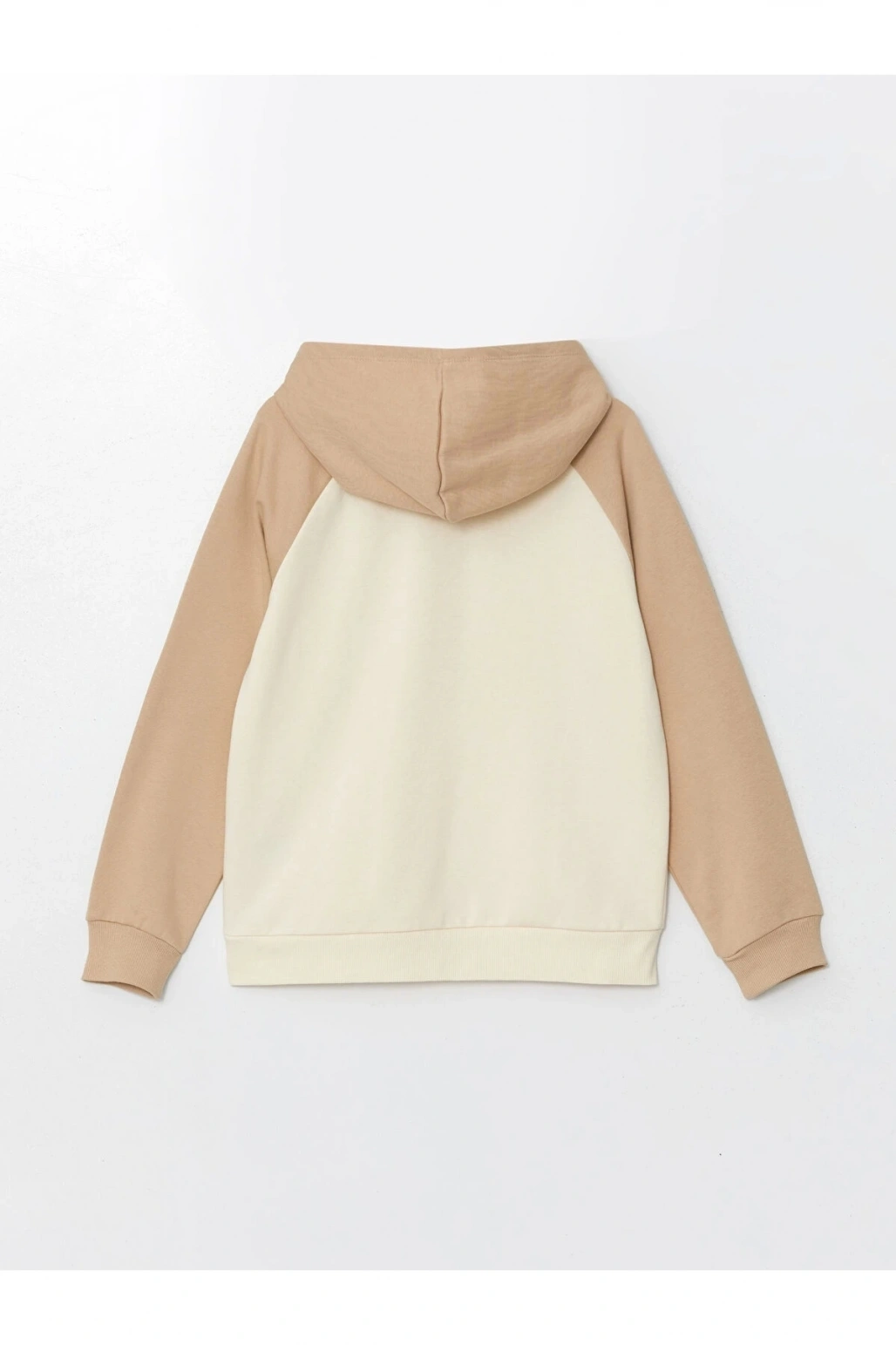 LCW Kids Bej Kapüşonlu Kız Çocuk Kalın Sweatshirt